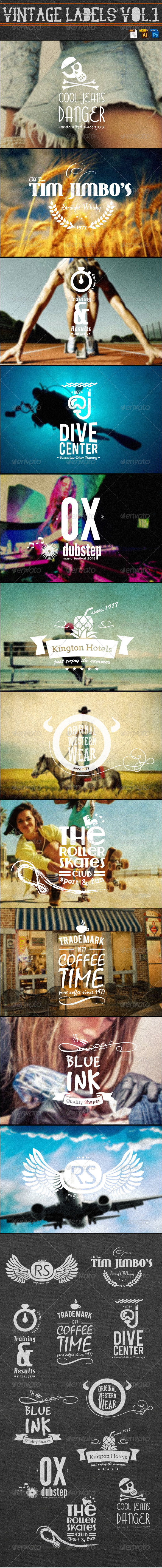 Vintage Labels - Badges & Stickers Web Elements