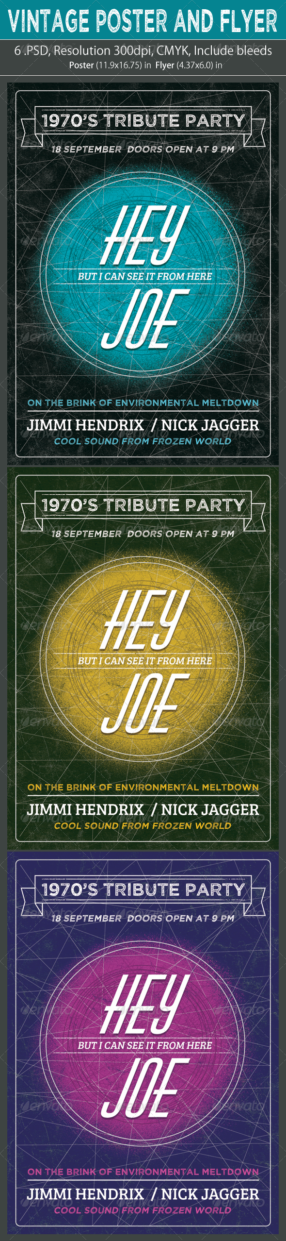 Vintage Minimal Poster and Flyer - Clubs & Parties Events
