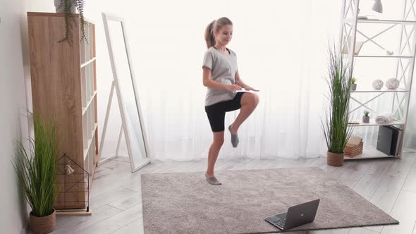 Teenager Gym Home Training Video Lesson Happy alt