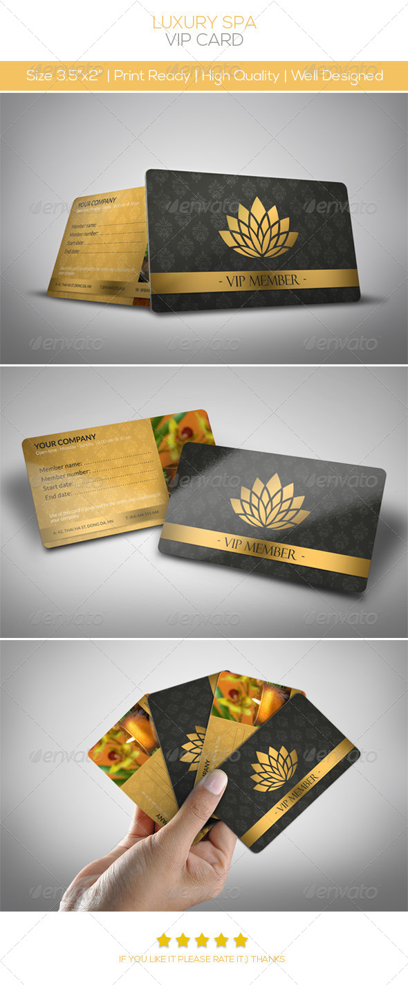 Luxury Spa Vip Card - Loyalty Cards Cards & Invites