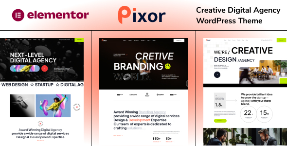 Pixor – Creative Digital Agency WordPress Theme