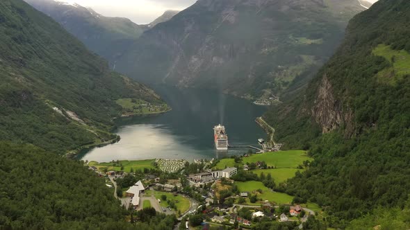 Geiranger Fjord, Norway. Beautiful Nature Norway Natural Landscape. alt