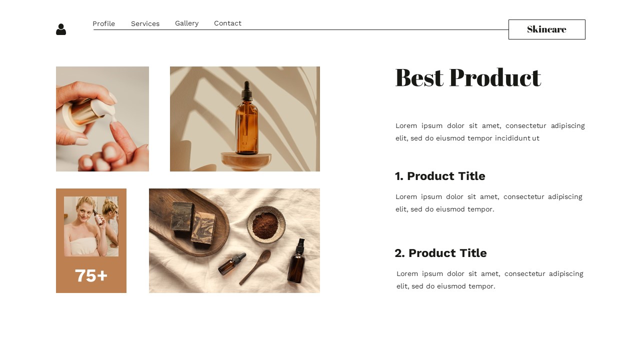 Skincare - Beauty Product Google Slide Templates, Presentation Templates