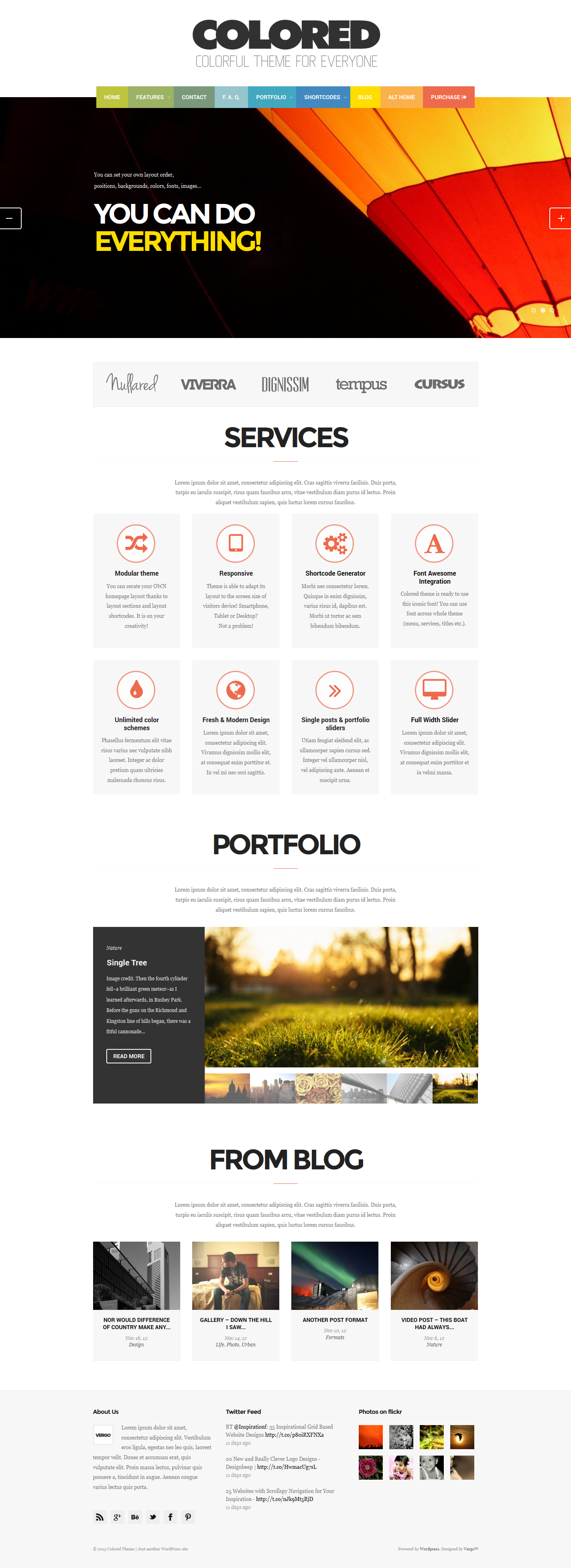 responsive photo theme Responsive theme  Portfolio Colored & by Vergo  Photo