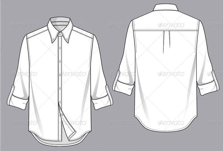 Mens Shirt Template, Vectors | GraphicRiver