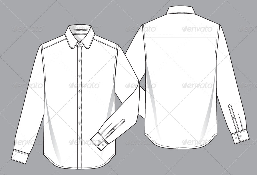 Mens Shirt Template, Vectors | GraphicRiver
