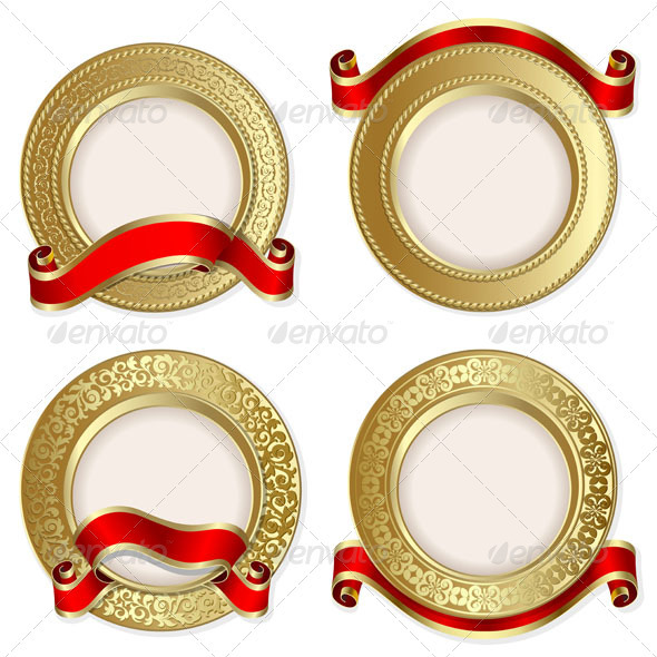 Set from  gold backgrounds 