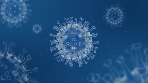 Coronavirus ( Covid – 19 ) 4K Looped Background  - Blue