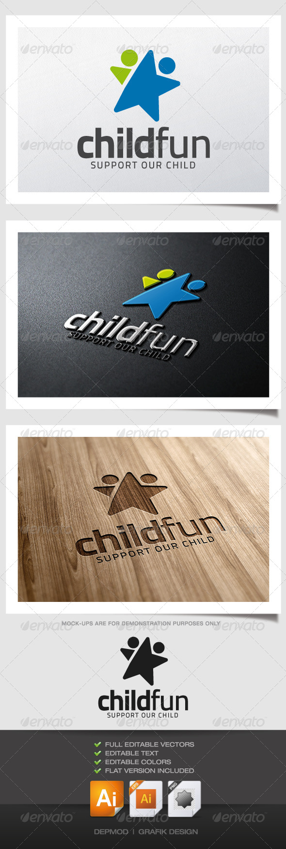 Child Fun Logo - Humans Logo Templates