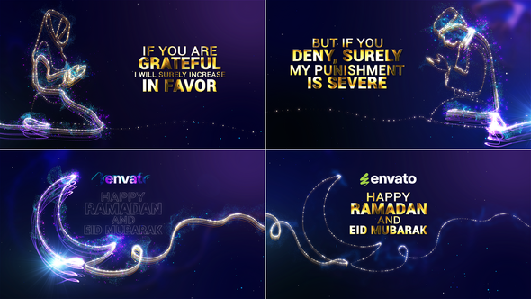 Islamic Greetings // Ramadan and Eid Greetings // Muslim Pray Openers template preview