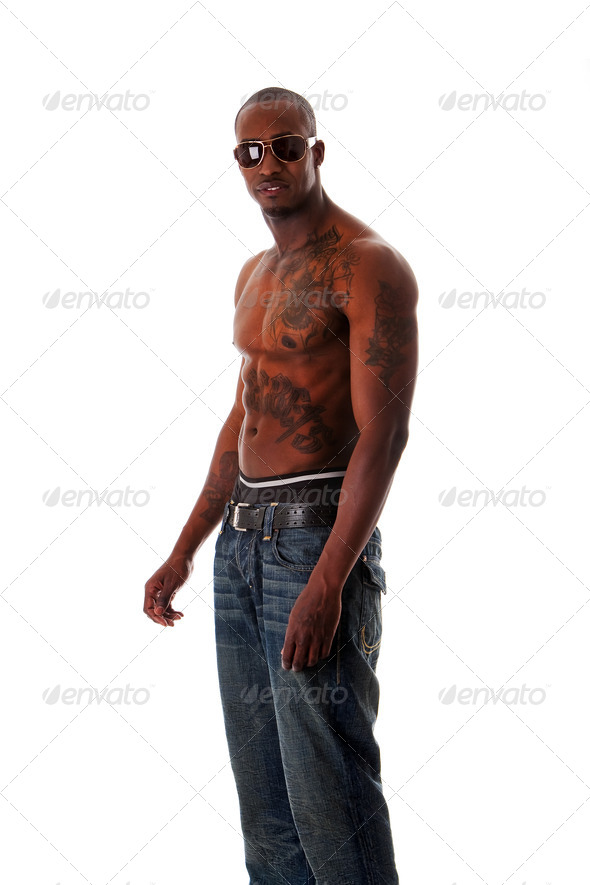 Fit African man - Stock Photo - Images
