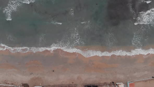 Aerial view on the bay of Cote d'Azur and La Ciotat village, France alt