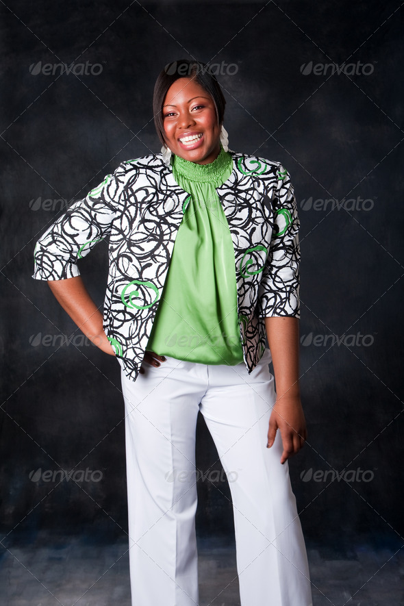Beautiful African woman laughing - Stock Photo - Images