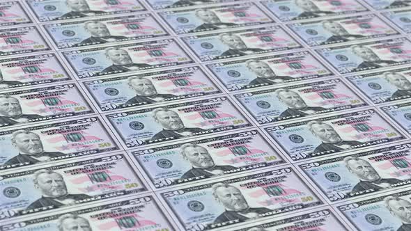 Fifty Dollars. It’s Moving Downwards. Looped Animation. alt