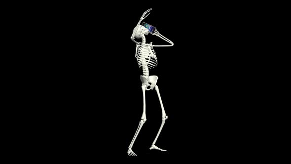 Phone Talking Skeleton