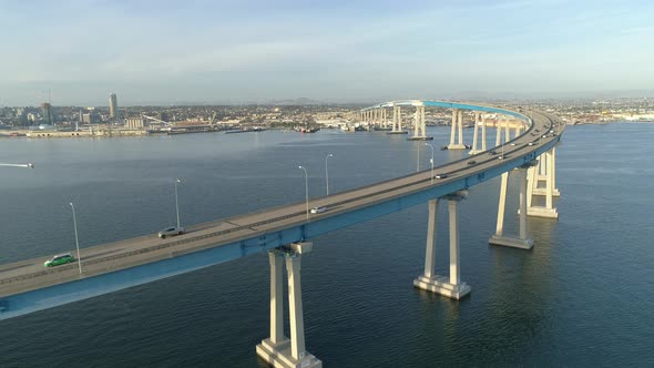 Aerial of the Coronado Bridge alt