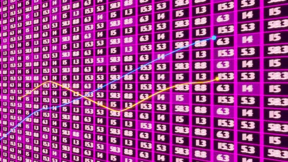 Stock market animated graphic. Stock price chart. alt