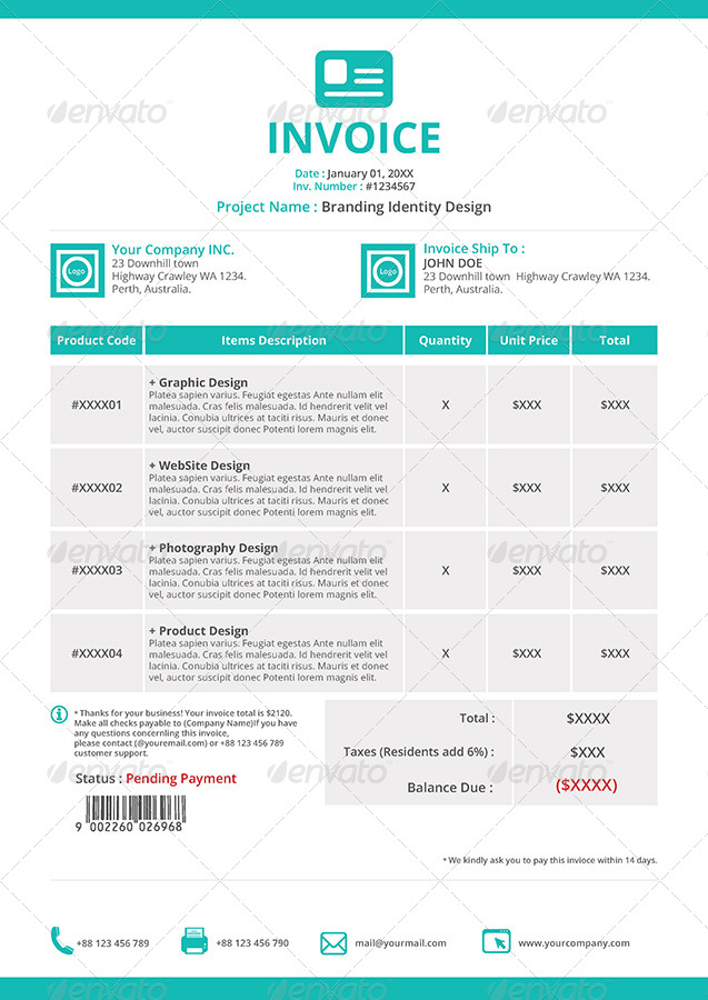 design invoice template graphic Receipt terusawa by And Gstudio Invoices Template design invoice template graphic Receipt terusawa by And Gstudio Invoices Template