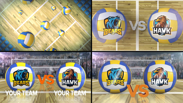 Volleyball VS 2 Logo Stings template preview