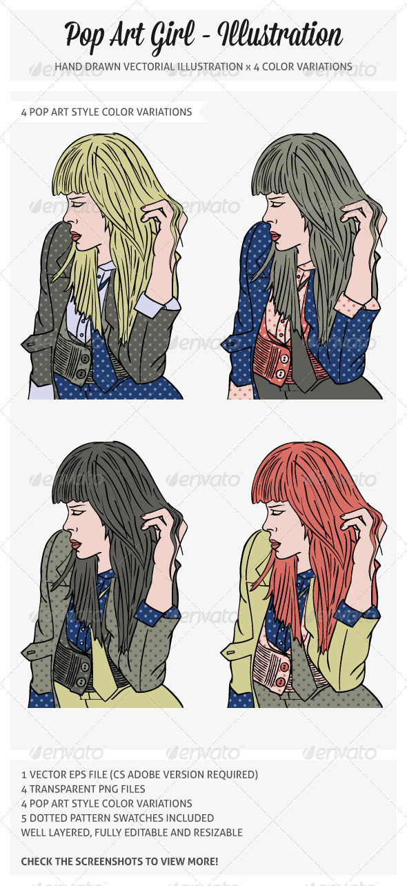 Pop Art Girl Illustration