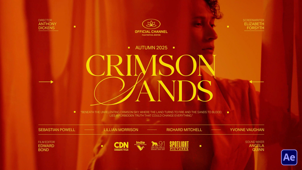 Stretch Cinematic Title Titles template preview