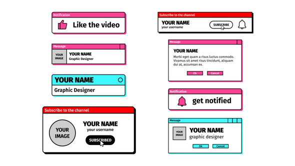 Lower Thirds Pack Elements template preview