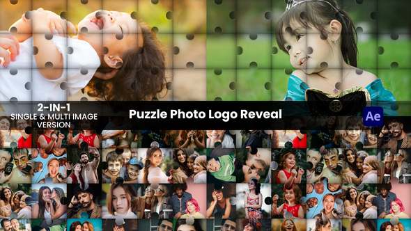 Puzzle Photo Logo Reveal Openers template preview