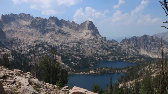 Baron Lakes and Warbonnet Peak, Sawtooth Wilderness, Idaho - Time-lapse - Summer alt