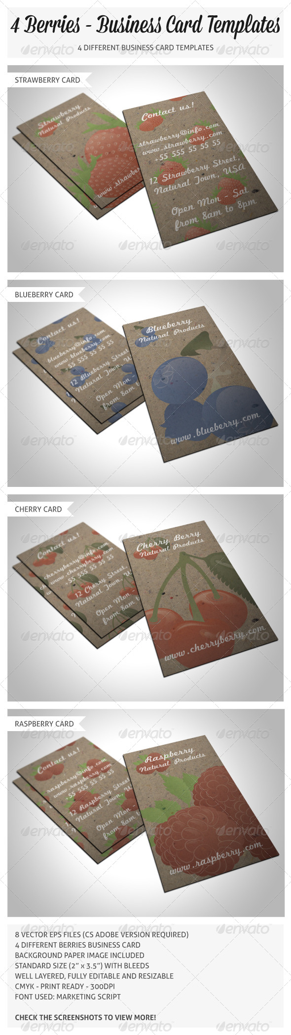 4 Berries Business Cards