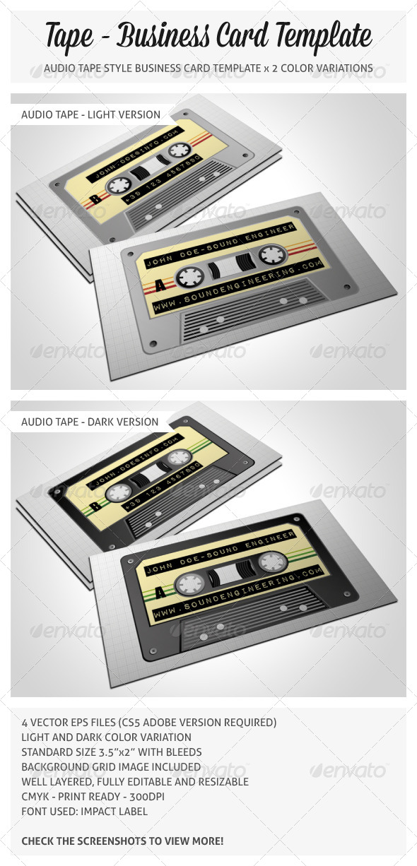 Audio Tape Business Card