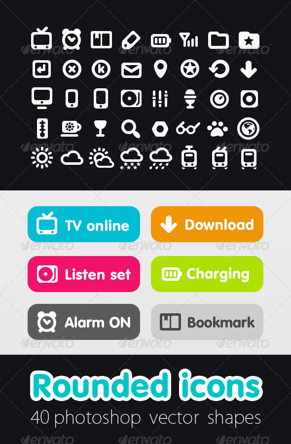 Rounded Icon Set - Icons