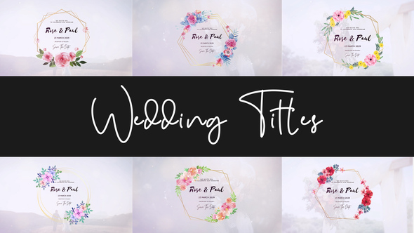 Wedding Titles Openers template preview