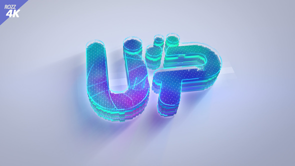 Digital White Clean 3D Logo Logo Stings template preview