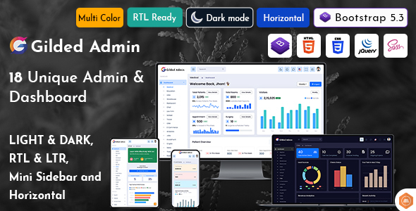 Gilded – Bootstrap Admin Template Dashboard