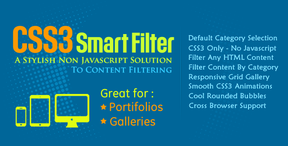 CSS3 Smart Filter - CodeCanyon 5068638