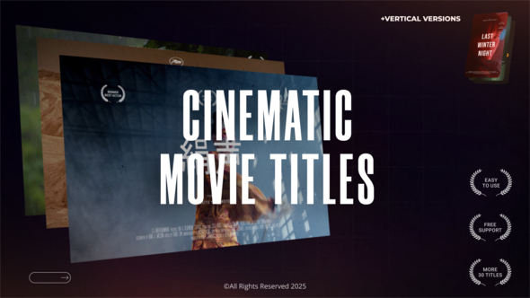 Clean Cinematic Titles Titles template preview