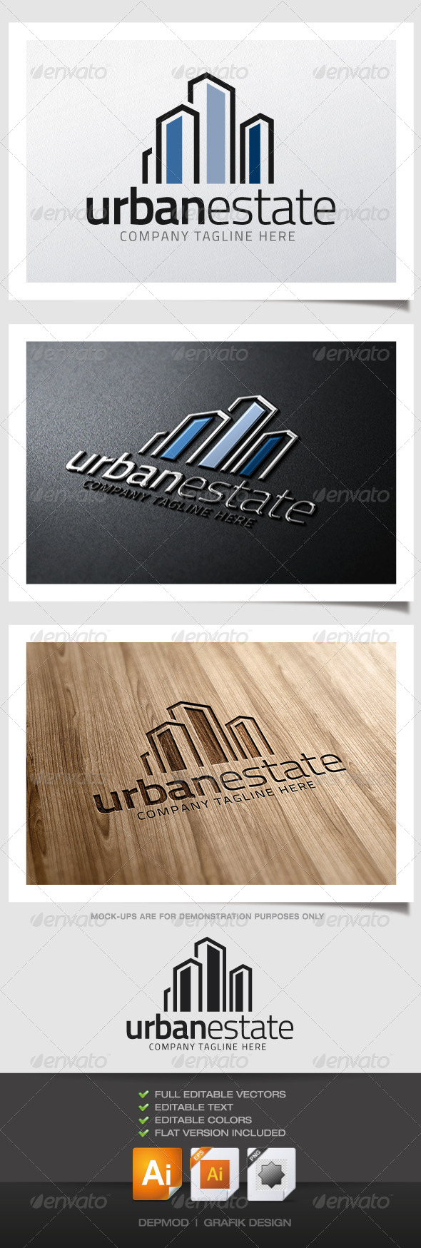 Urban Estate Logo - Buildings Logo Templates