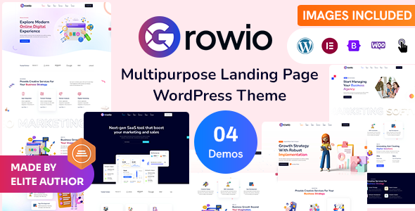 Growio – Landing Page WordPress Theme