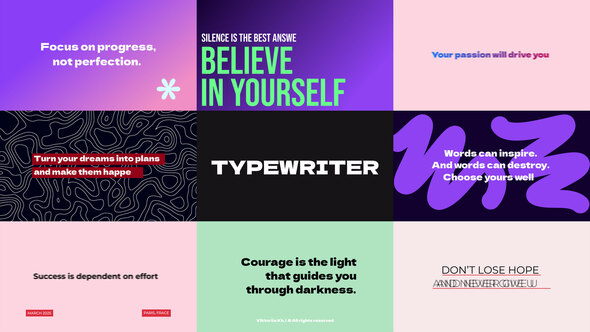 Typewriter | After Effects Titles template preview