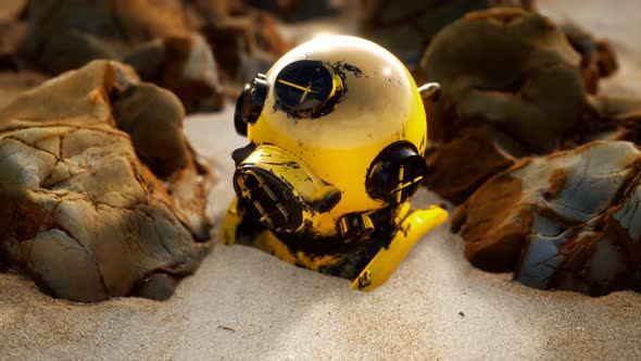 Copper Old Vintage Deep Sea Diving Helmet