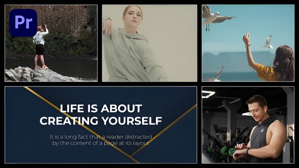 Luxury Multiscreen Opener | MOGRT Premiere Pro template preview