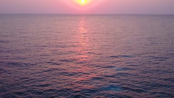 Daytime travel of luxury coastline beach voyage by blue sea and bright sandy background near resort alt