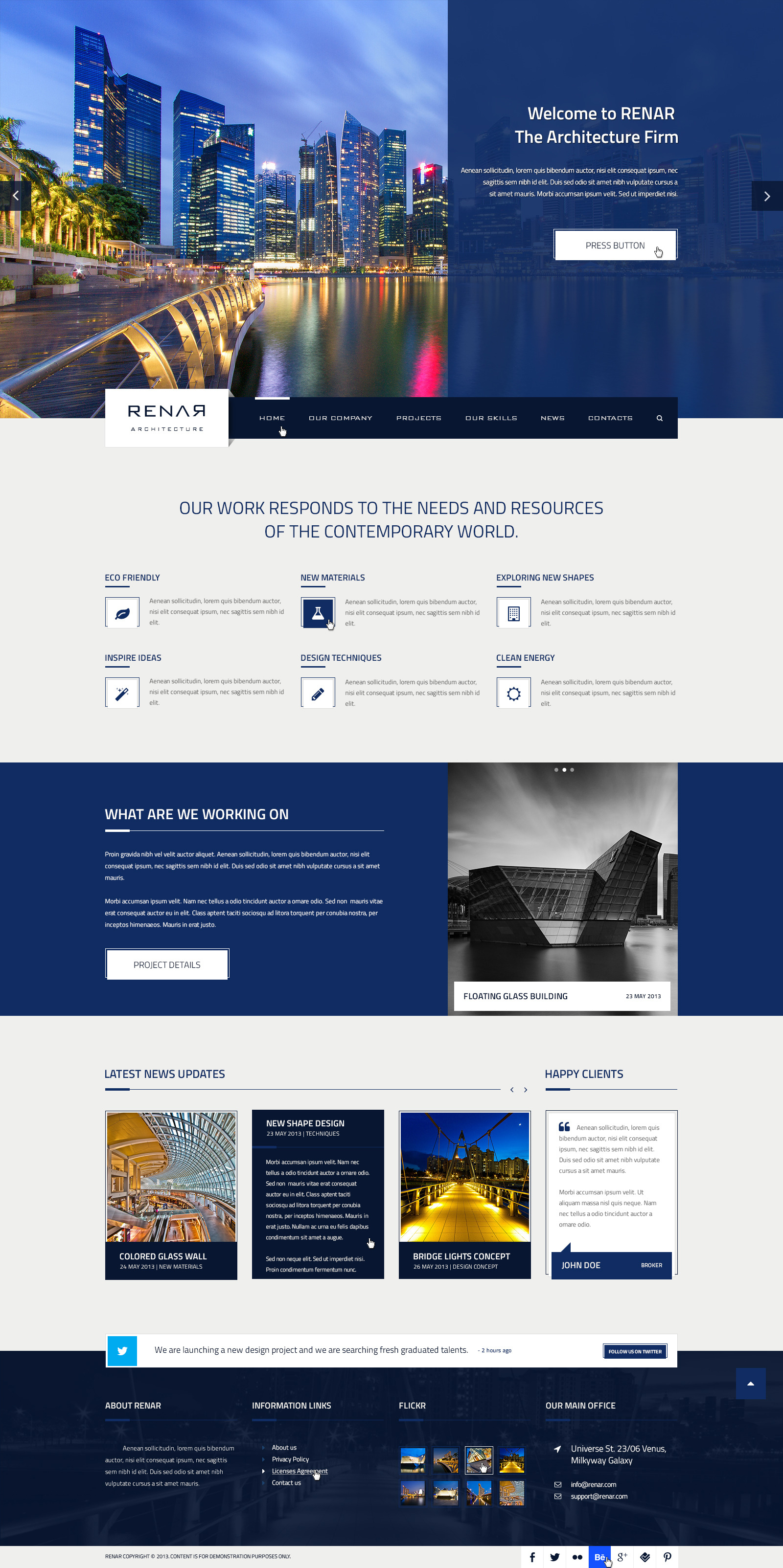 left tumblr sidebar themes by   ThemeForest Architect  PSD Renar Premium  Template AndiG