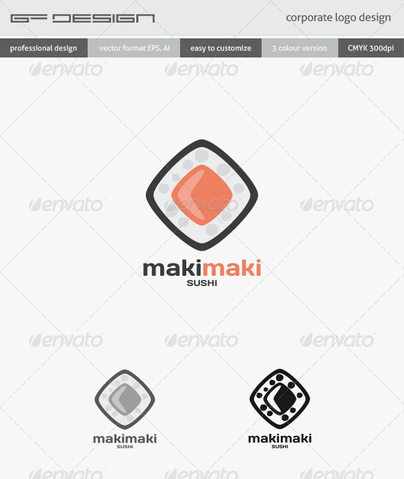 MakiMaki Sushi Corporate Logo Template - Objects Logo Templates