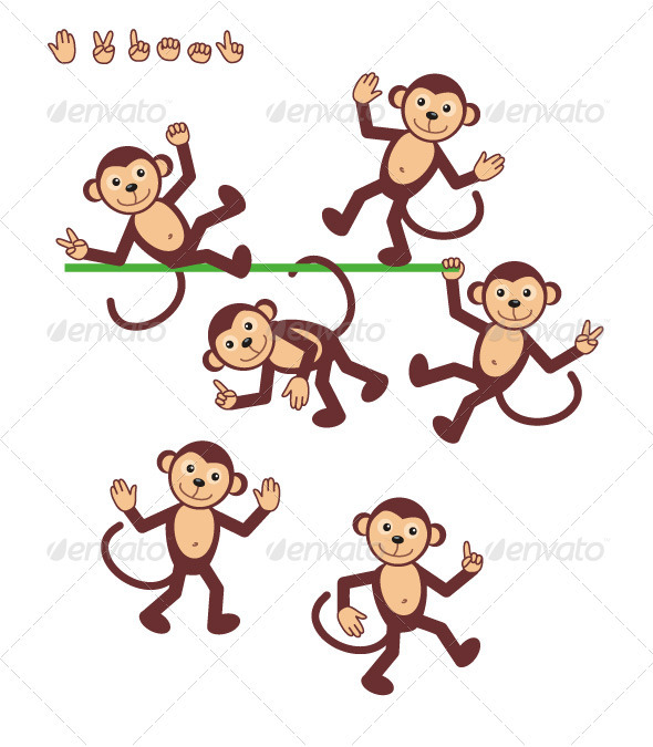 Cartoon Characters - Monkeys - Animals Characters