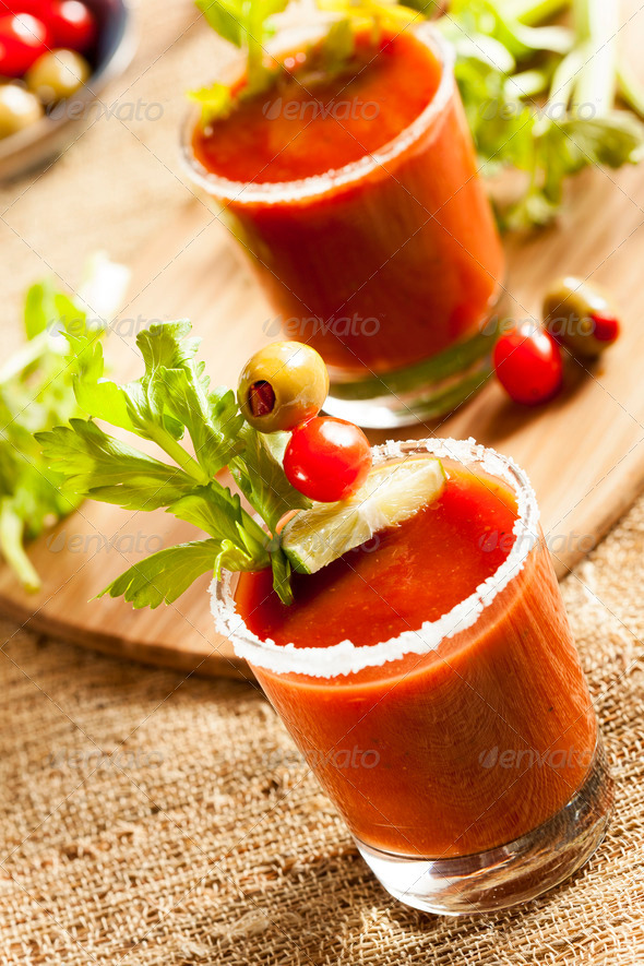 Spicy Bloody Mary Alcoholic Drink - Stock Photo - Images