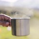 Coffee Cup with Steam at Nature Outdoor - VideoHive Item for Sale
