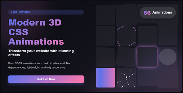Modern CSS 3D Animation Library 2025 – 66+ GPU-Accelerated Effects | No JavaScript, Lightweight & Re
