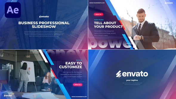 Business Professional Slideshow for After Effects Openers template preview