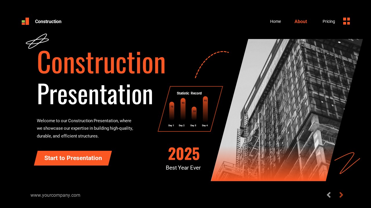 Construction PowerPoint Template, Presentation Templates | GraphicRiver